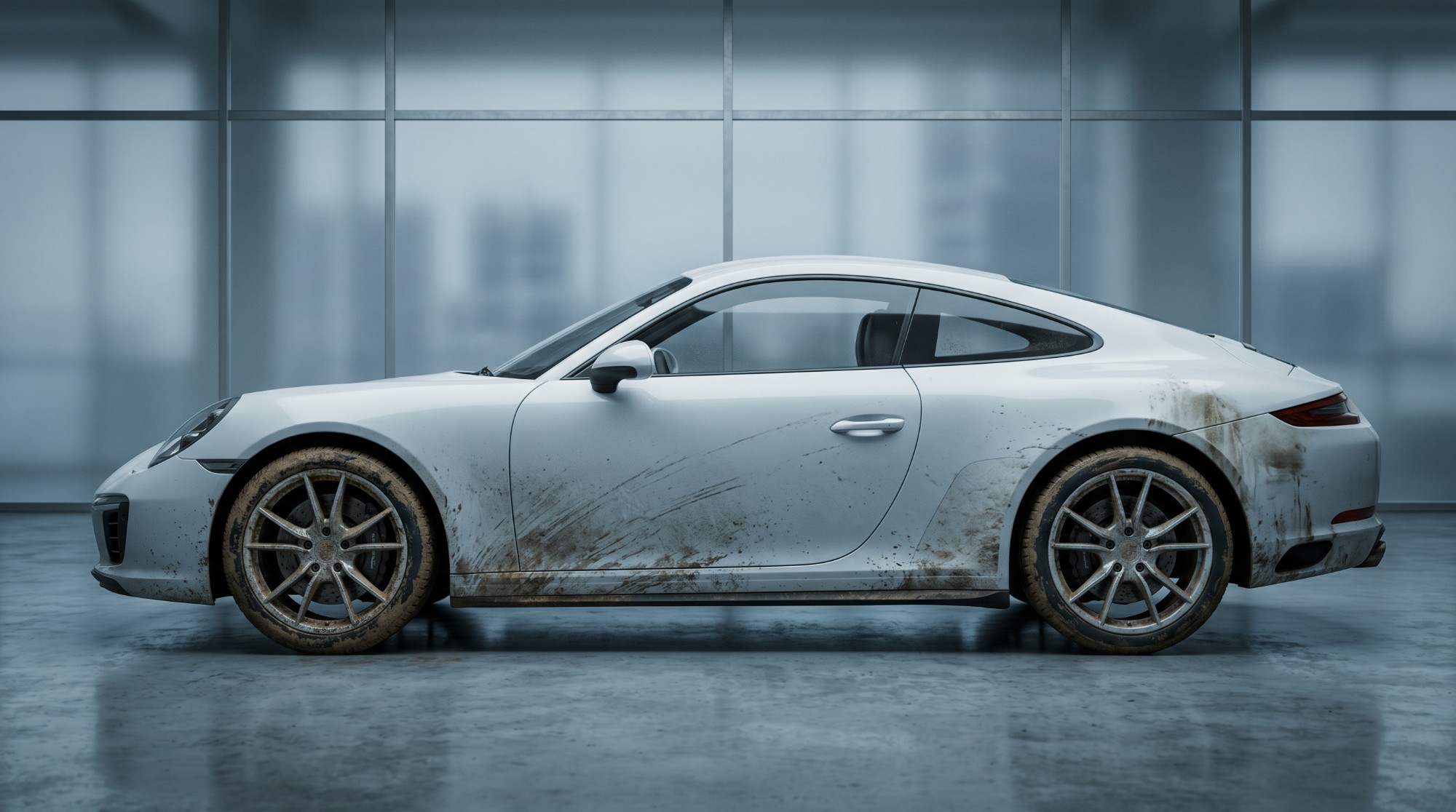 Coche antes del detailing