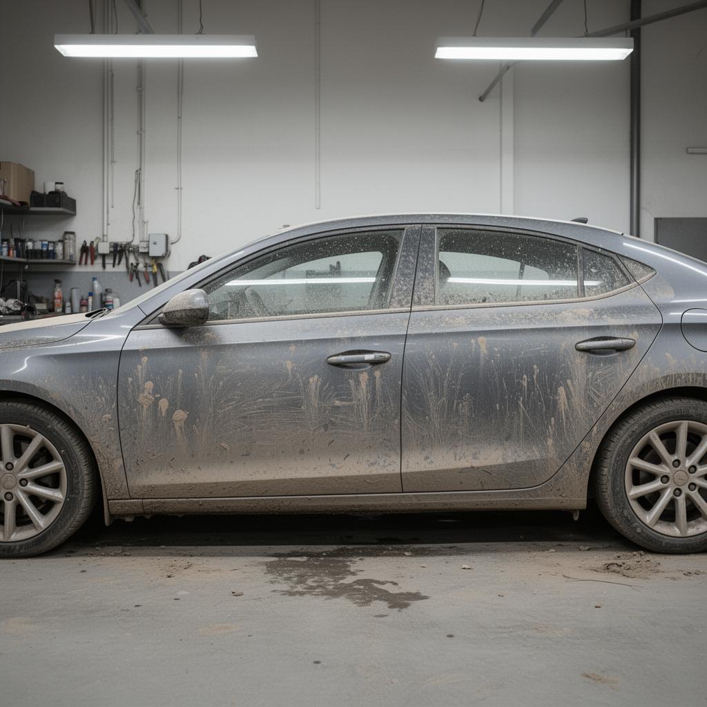 Coche antes del detailing